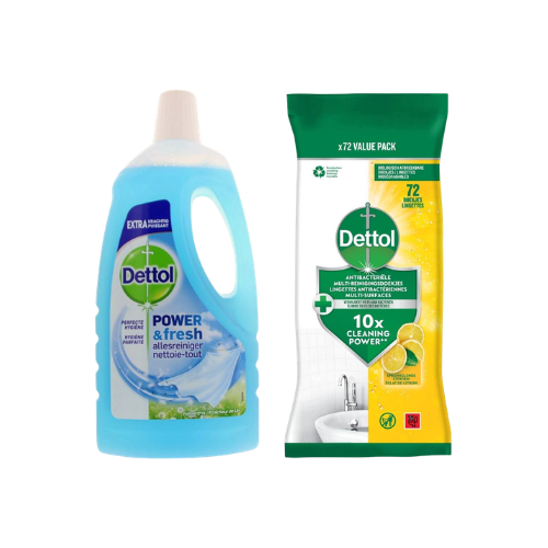 Dettol - 72 stuks Schoonmaakdoekjes - Citrus - 1L Allesreiniger - Katoenfris - Voordeelverpakking