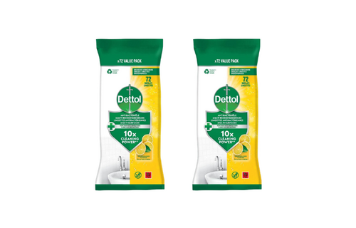 Dettol Citrus Doekjes 72st - 2 Stuks - Voordeelverpakking