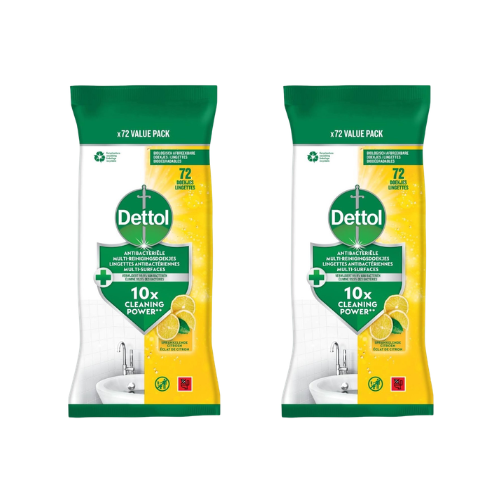Dettol Citrus Doekjes 72st - 2 Stuks - Voordeelverpakking