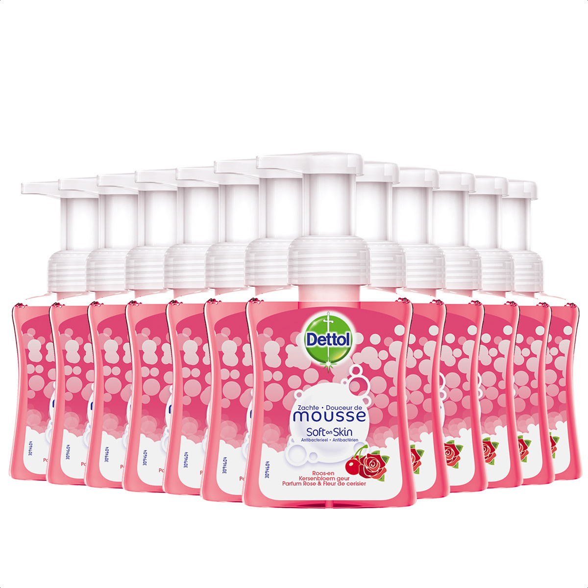 Dettol Mousse Rose & Cherryblossom 250ML - 12 Stuks - Voordeelverpakking