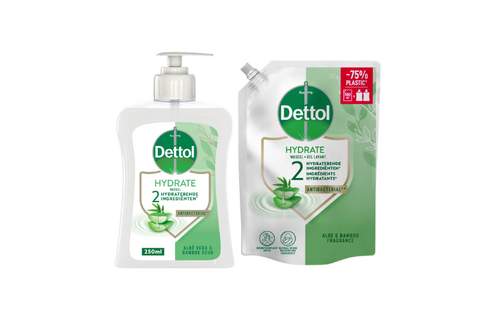 Dettol - 2x Dettol Refill Hydrating Aloe Vera 500ML - 1 x Dettol Hydrating Aloe Vera 250ML - Voordeelpakket