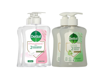 Dettol - 1000ml Handzeep - Verzachtend - Aloe Vera 2x250ml - Gevoelige Huid 2x250ml
