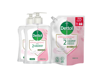 Dettol - 3x Dettol Refill Sensitive 500ML - 1 x Dettol Sensitive 250ML - Voordeelpakket
