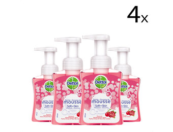 Dettol Handzeep Zachte Mousse - Roos & Kersenbloesem - 250ml x4