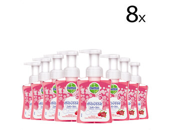 Dettol Handzeep Zachte Mousse - Roos & Kersenbloesem - 250ml x8
