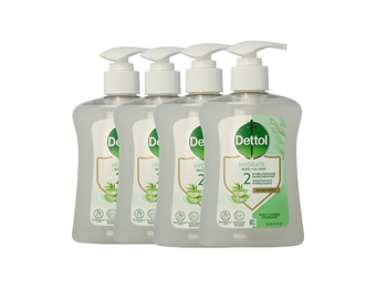 Dettol Hydrate Handzeep Aloë & Bamboe – 4x 250 ml – Hydraterende Handzeep – 1 Liter