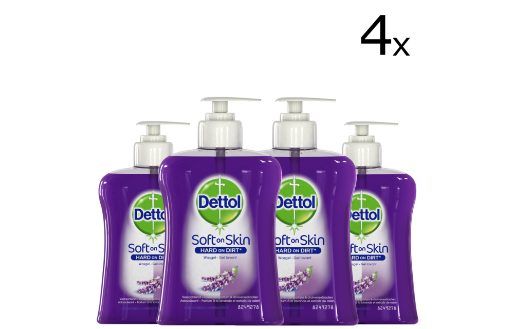 Dettol Handzeep - Verzachtend - Lavendel - 250ml x4