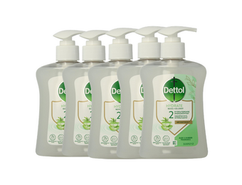 Dettol Hydrate Handzeep Aloë & Bamboe – 5x 250 ml – Hydraterende Handzeep – 1,25 Liter