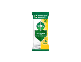 Dettol Antibacteriële Multi-reinigingsdoekjes Sprankelende Citroen 30st