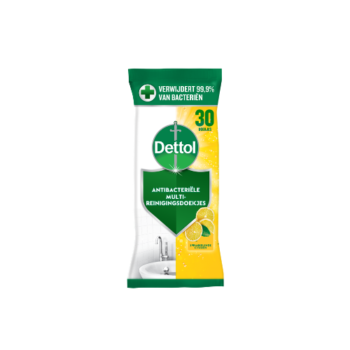 Dettol Antibacteriële Multi-reinigingsdoekjes Sprankelende Citroen 30st