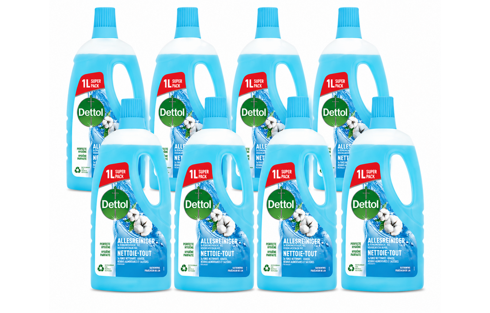 Allesreiniger Katoenfris 1L - 8 Stuks - Voordeelverpakking