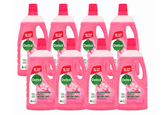 Dettol Allesreiniger Kersenbloesem 1L - 8 Stuks - Voordeelverpakking