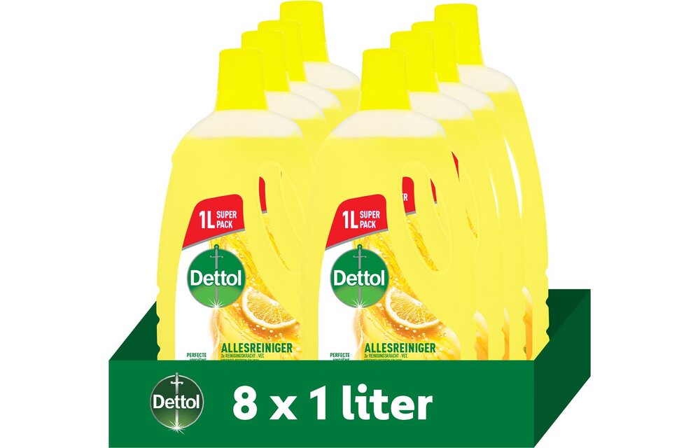 Dettol Allesreiniger Citrus 1L - 8 Stuks - Voordeelverpakking