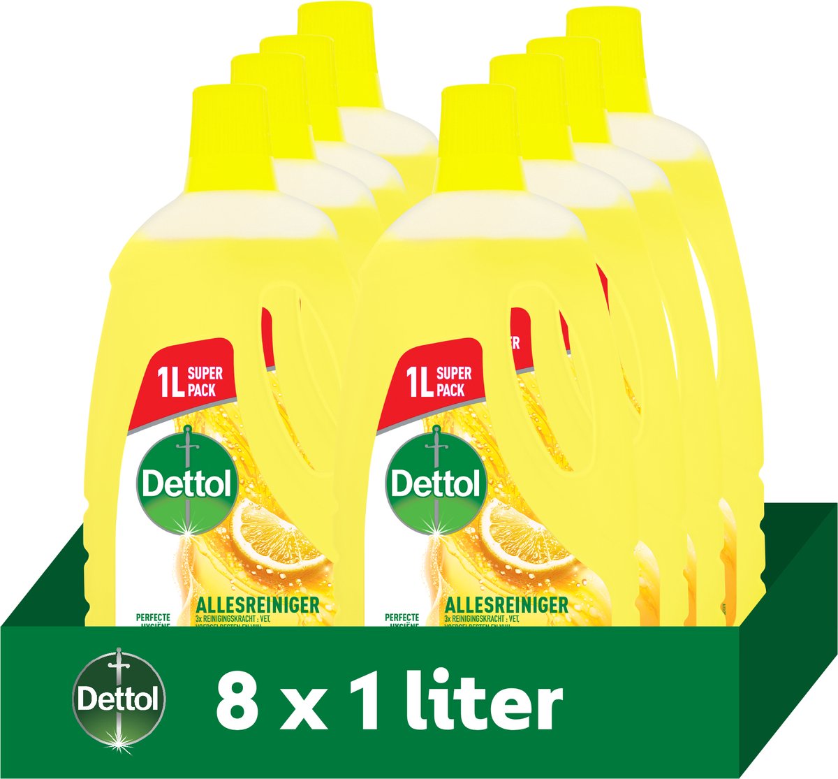 Dettol Allesreiniger Citrus 1L - 8 Stuks - Voordeelverpakking
