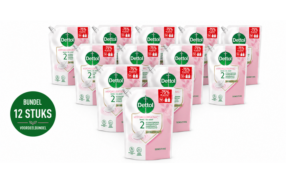 Dettol Refill Sensitive 500ML - 12 Stuks - Voordeelverpakking