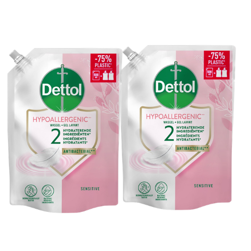 Dettol Refill Sensitive 500ML - 2 Stuks - Voordeelverpakking