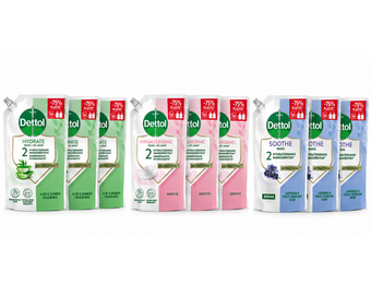 Dettol - 3x Dettol Refill Hydrating Aloe Vera 500ML - 3 x Dettol Refill Sensitive 500ML - 3x Dettol Refill Relaxing Lavender 500ML
