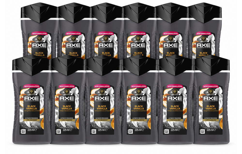 Axe Showergel Black Vanilla 225ml x12