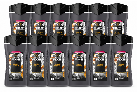 Axe Showergel Black Vanilla 225ml x12