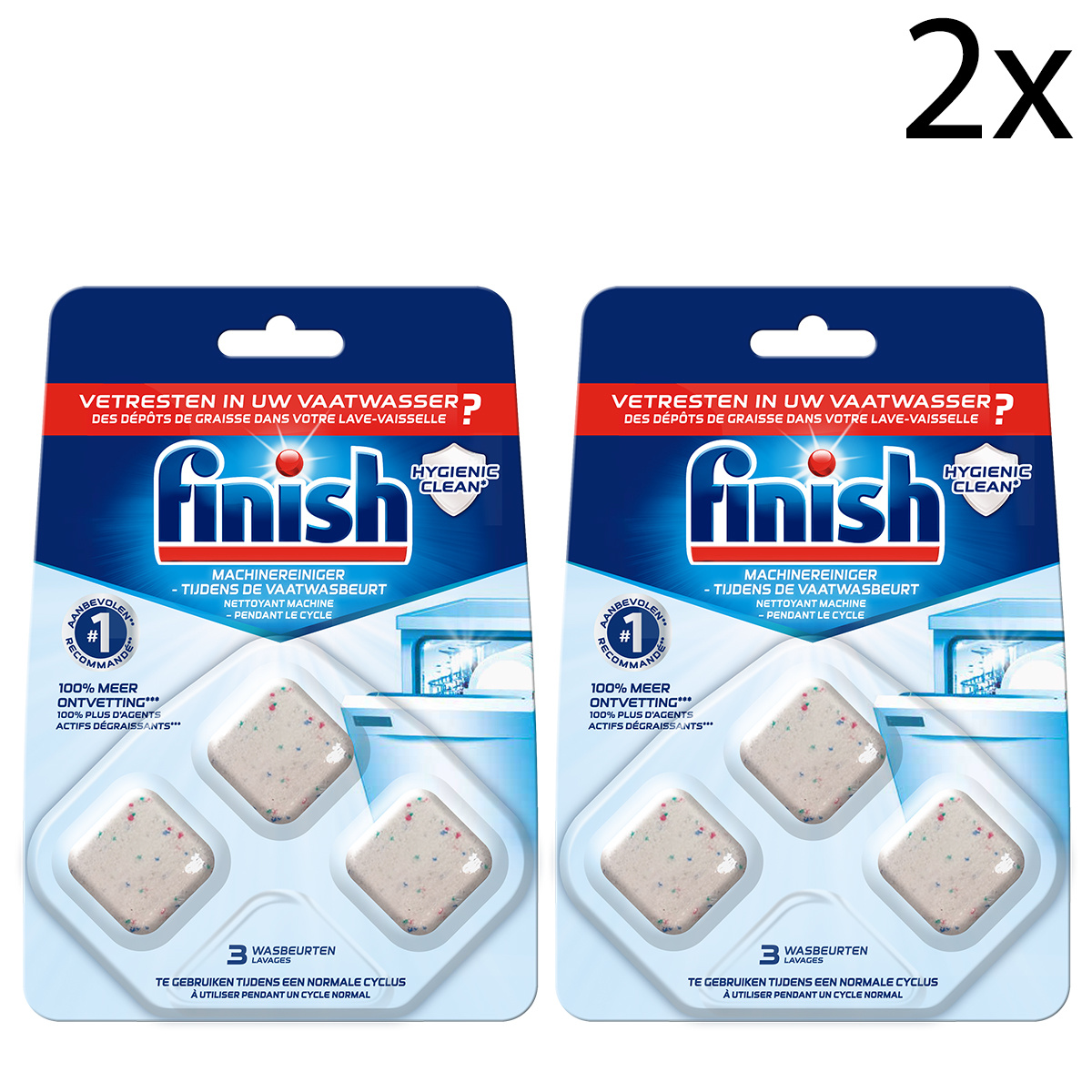 Finish Machinereiniger Tijdens de Wasbeurt - 3 Stuks x2