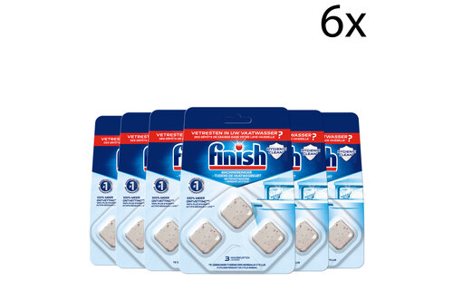Finish In Wash Cleaner 3 tabs - 6 Stuks - Voordeelverpakking