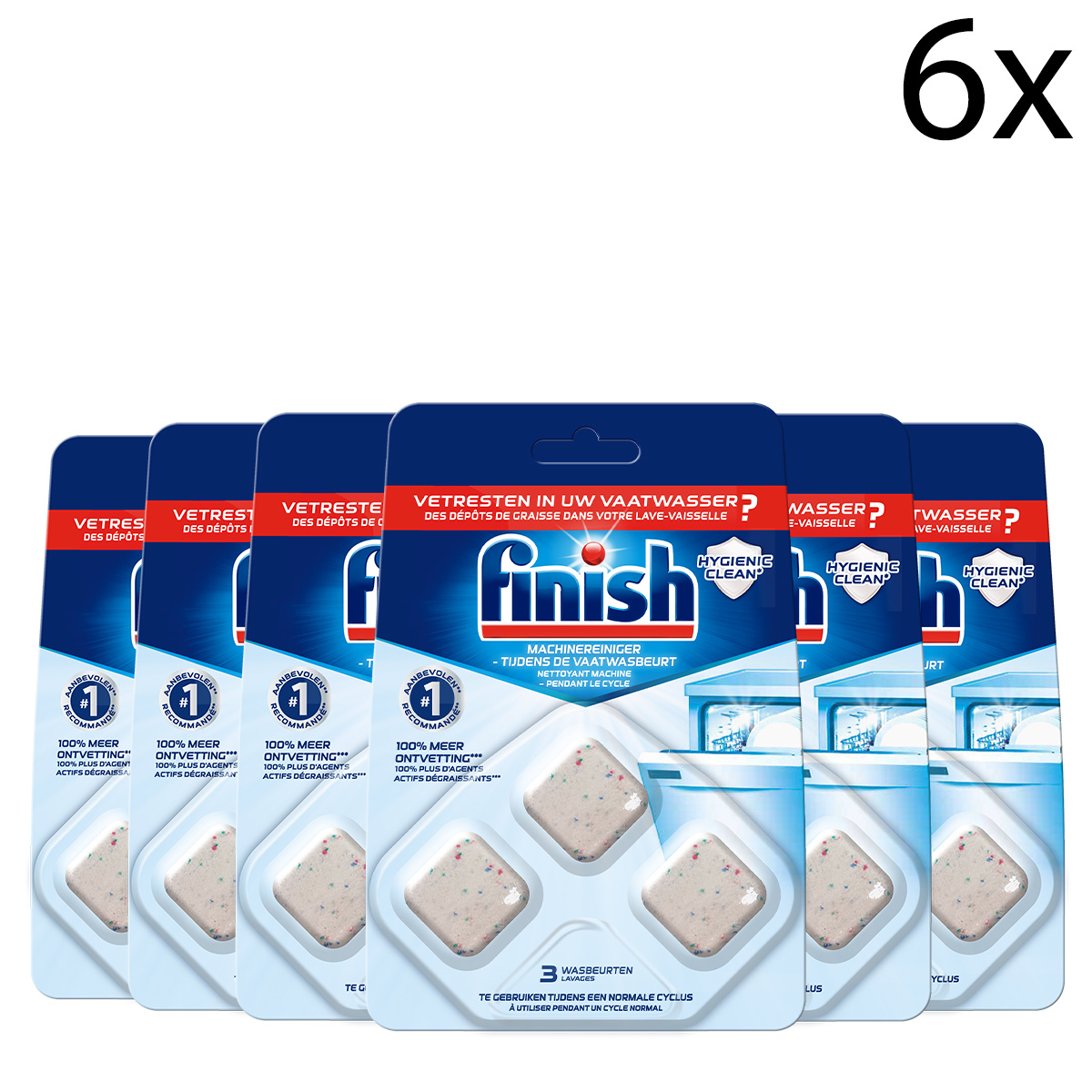 Finish In Wash Cleaner 3 tabs - 6 Stuks - Voordeelverpakking
