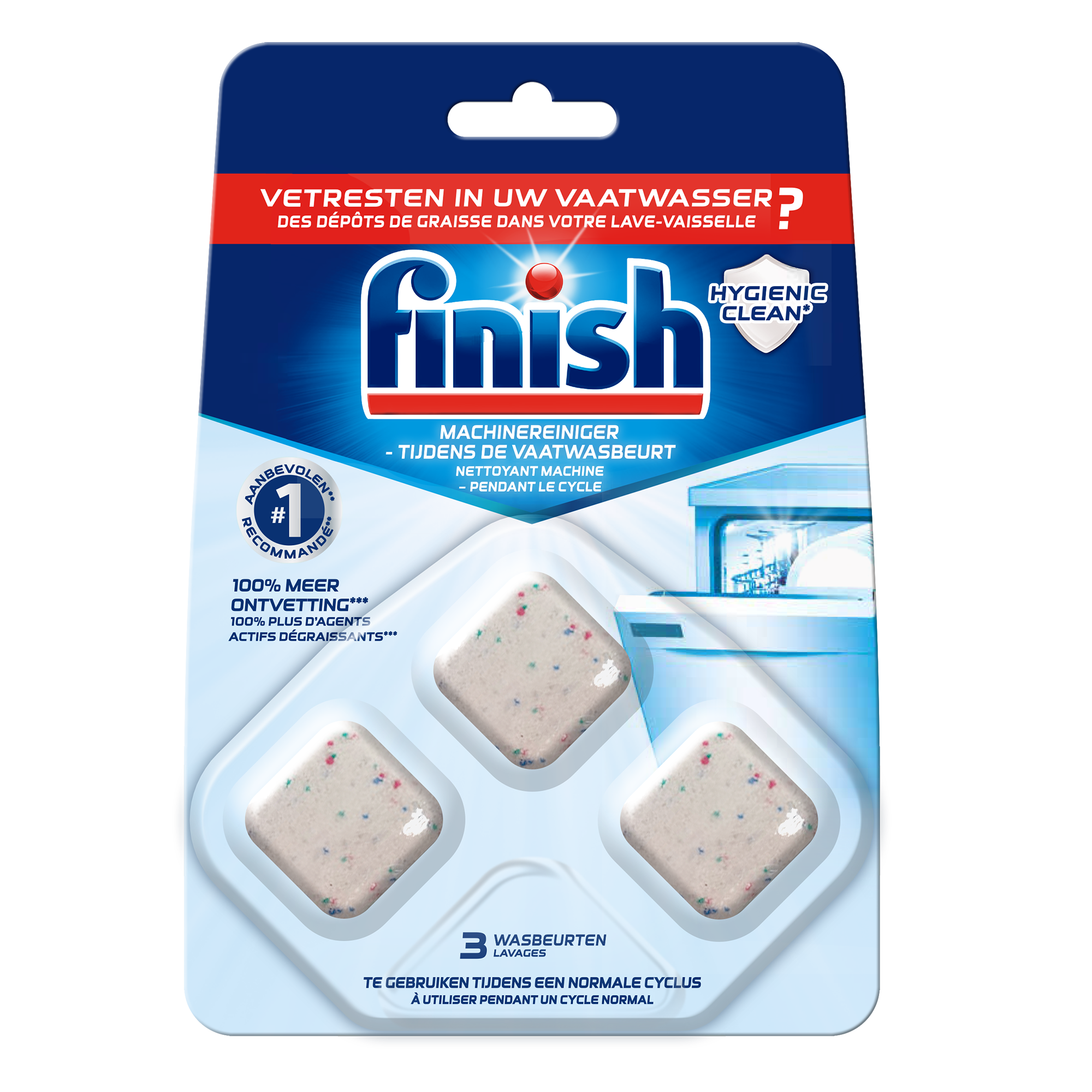 Finish In Wash Cleaner 3 tabs - 6 Stuks - Voordeelverpakking
