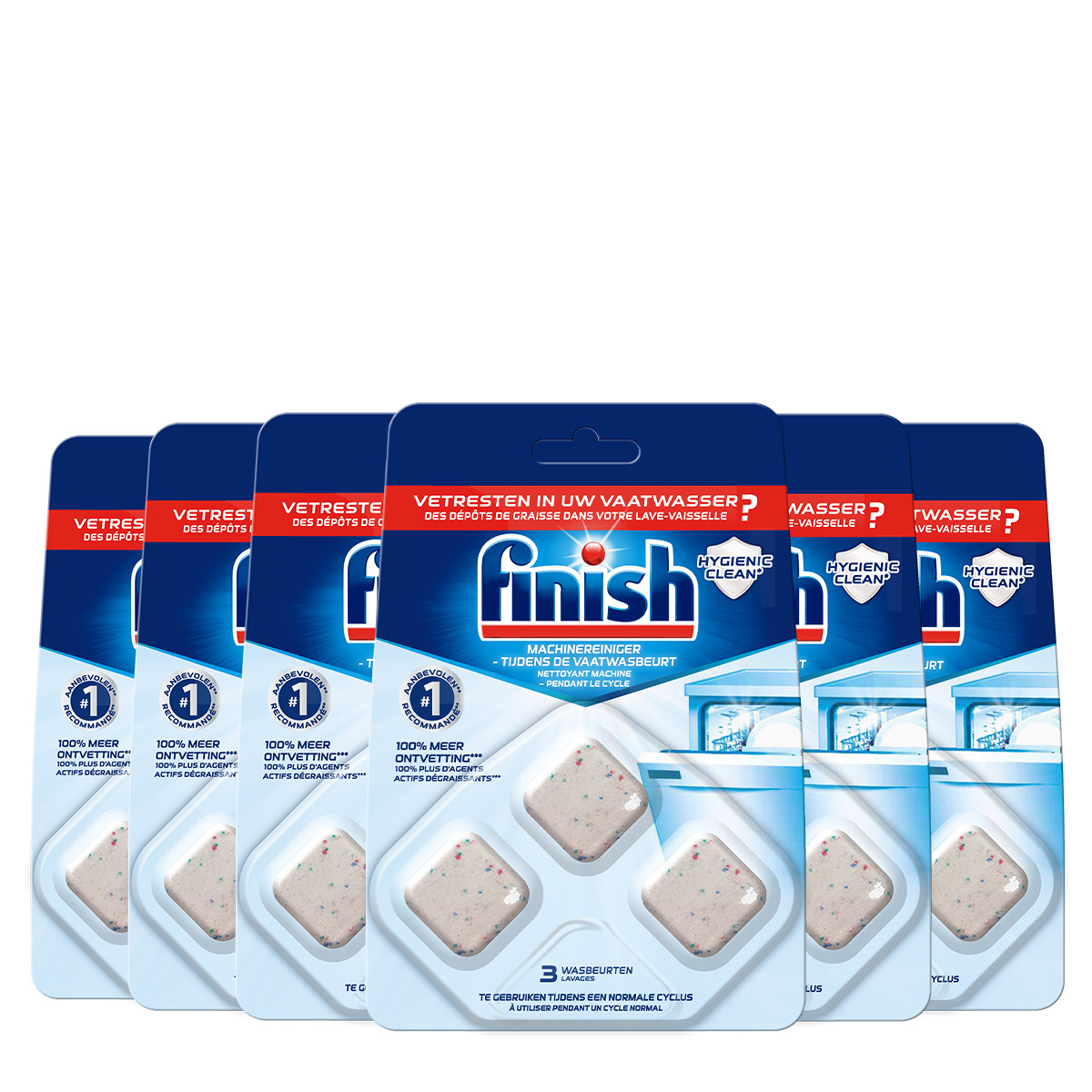 Finish In Wash Cleaner 3 tabs - 6 Stuks - Voordeelverpakking