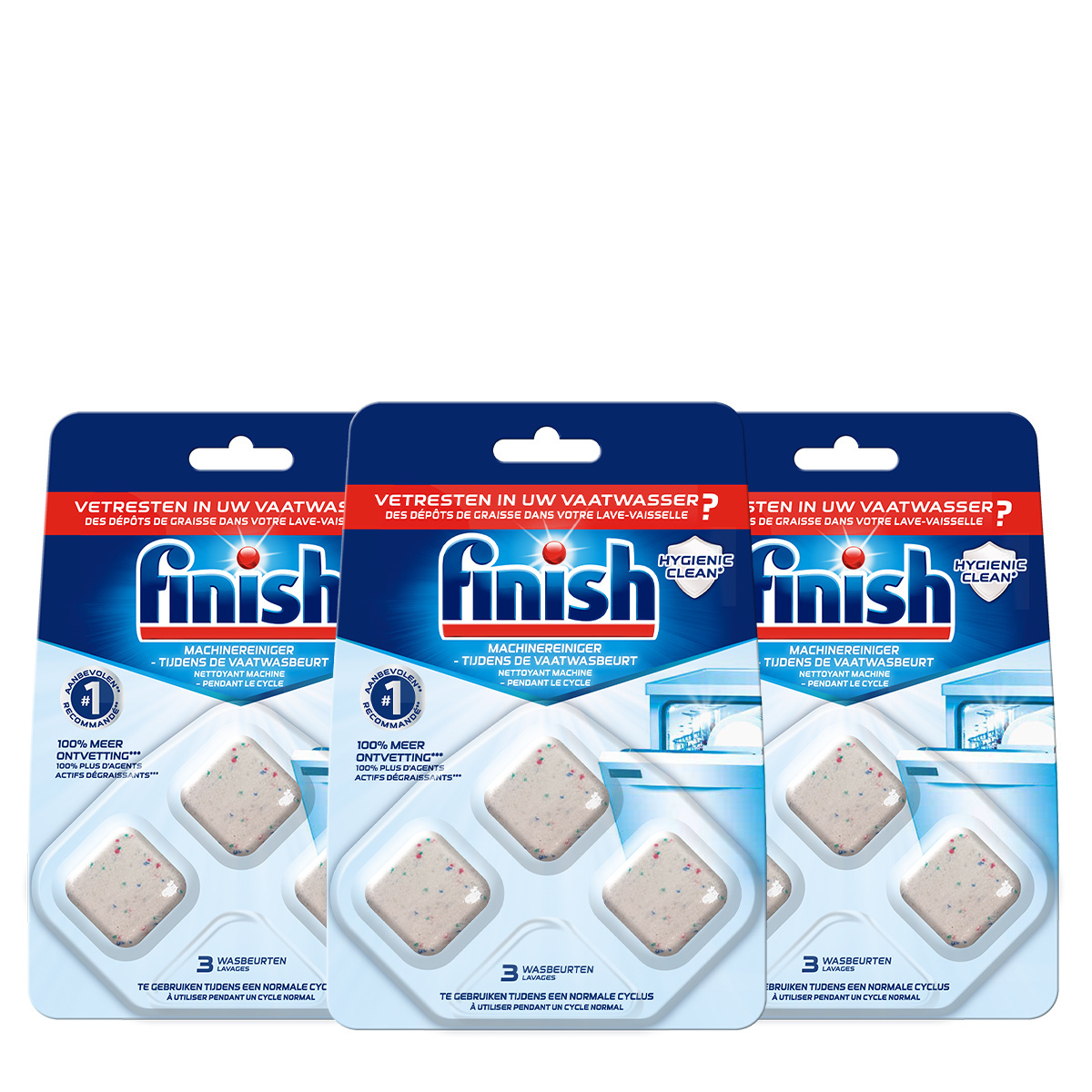Finish In Wash Cleaner 3 tabs - 3 Stuks - Voordeelverpakking