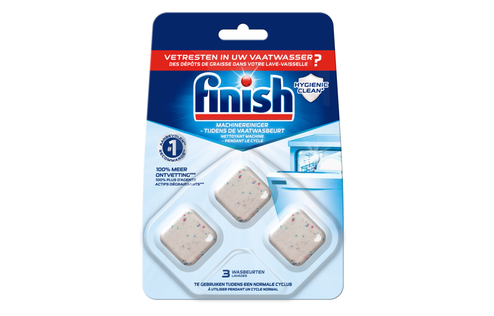 Finish In Wash Cleaner 3 tabs - 3 Stuks - Voordeelverpakking