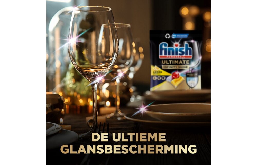 Finish Ultimate Infinity Shine Citroen Vaatwastabletten - 80 Capsules - kwartaalbox x3