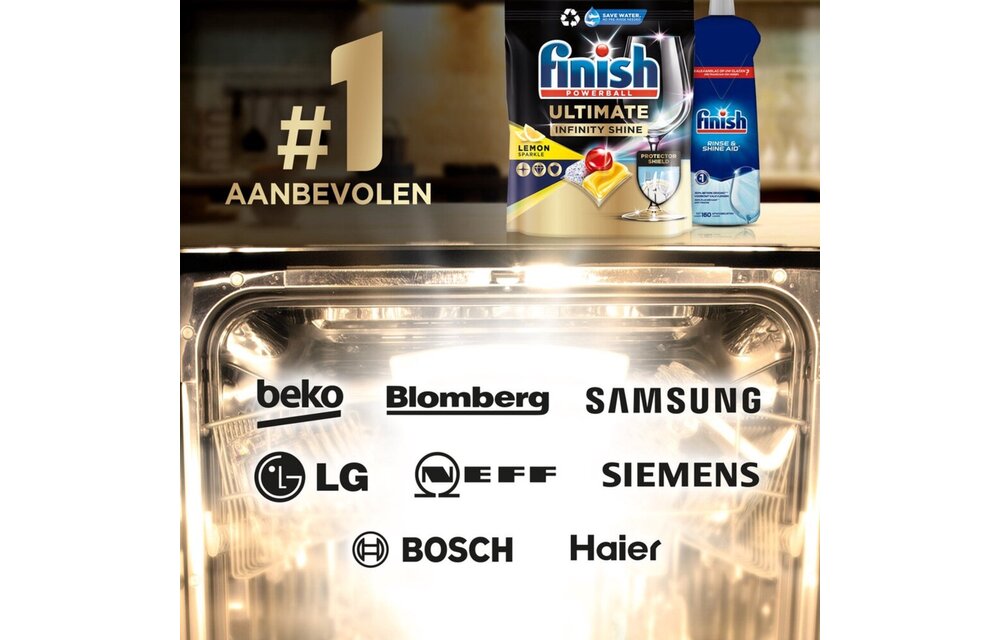Finish Ultimate Infinity Shine Citroen Vaatwastabletten - 80 Capsules - kwartaalbox x3