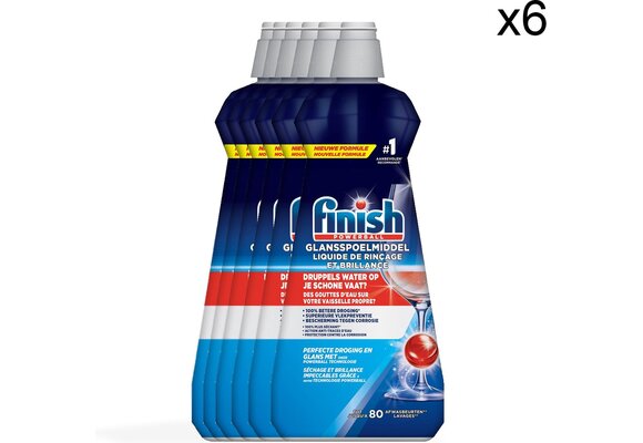 Finish Glansspoelmiddel Regular 400ml - 6 Stuks - Voordeelverpakking