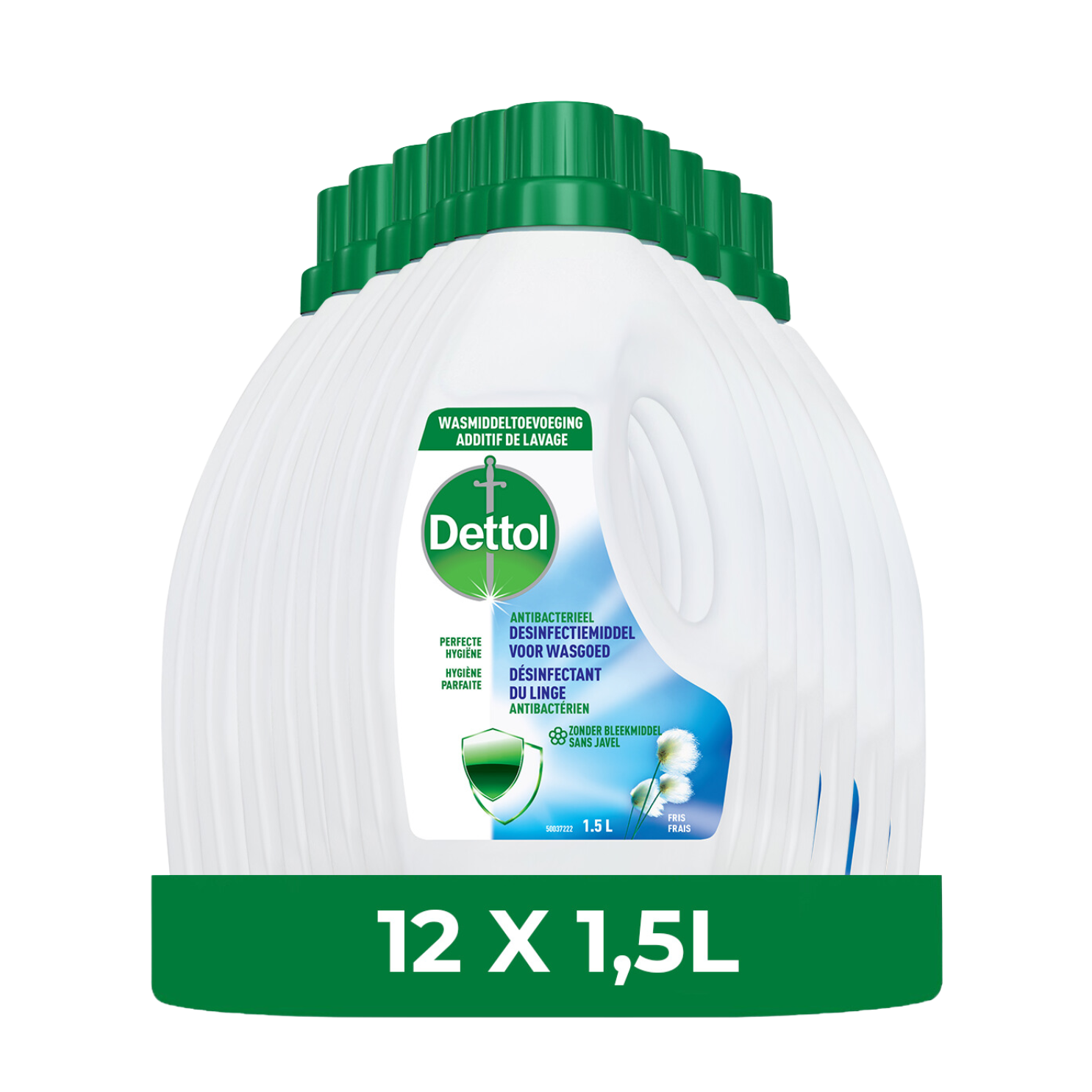Dettol - Dettol Wasmiddel Toevoeging - Hygiëne Fresh - 1,5L - 12 Stuks