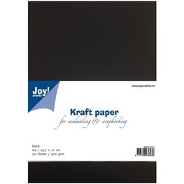 Joy!Crafts Kraftpapier | A4 | 20pcs | Zwart