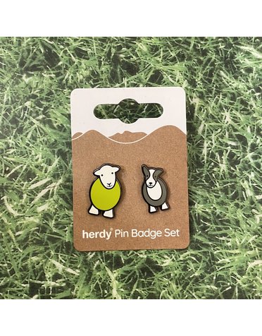 Herdy Herdy Sheppy Pin Badge Set