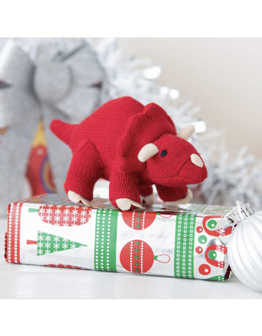 Best Years Knitted Triceratops Mini Rattles