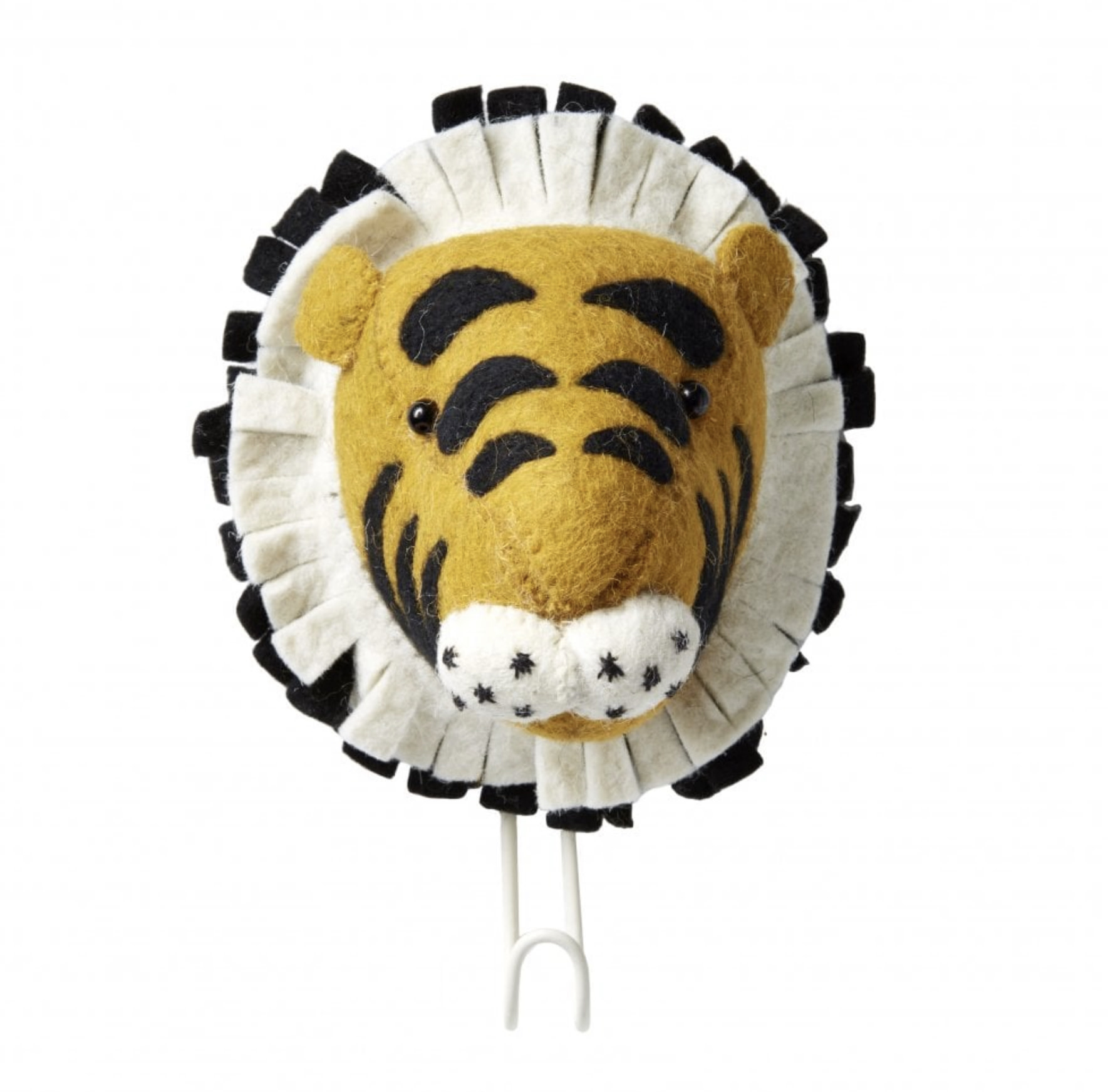 Fiona Walker Wall Hook Felt Tiger