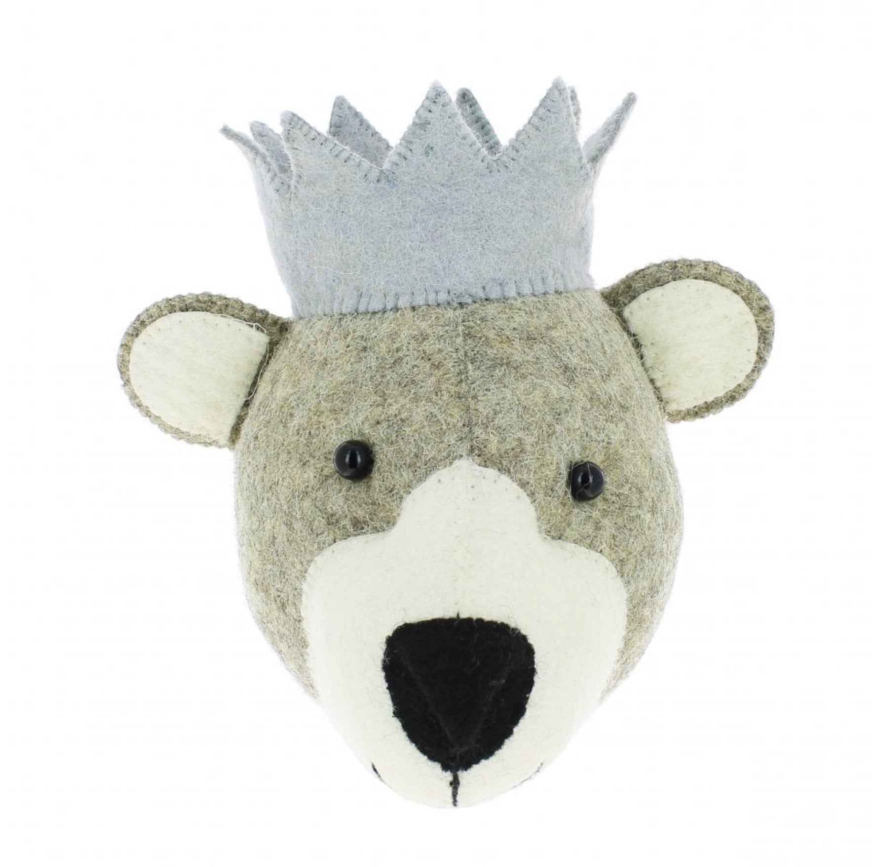 Fiona Walker Bear With Crown Felt Head