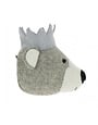 Fiona Walker Bear With Crown Felt Head