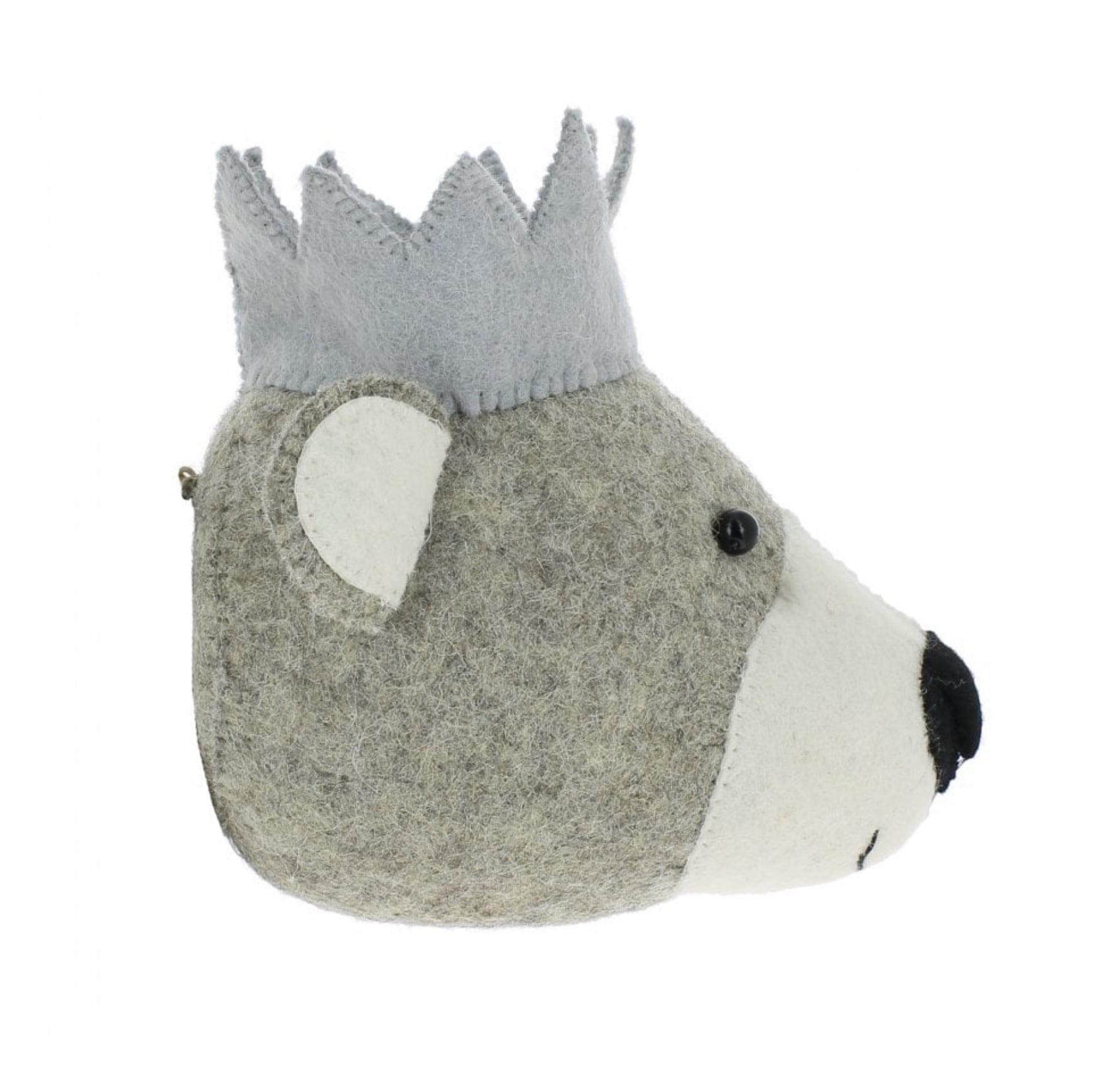 Fiona Walker Bear With Crown Felt Head