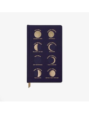 Designworks Ink Moon Phases Blue Cloth Notebook