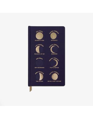 Designworks Moon Phases Blue Cloth Notebook