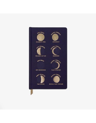 Designworks Ink Moon Phases Blue Cloth Notebook