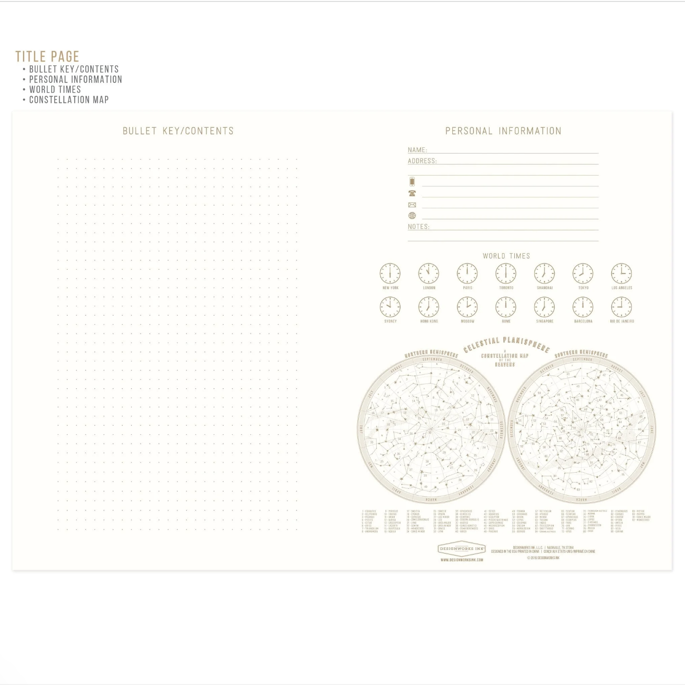 Designworks Ink Planets Burgundy Cloth Notebook