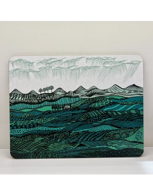 Lush Designs Table Mat Teal Landscape