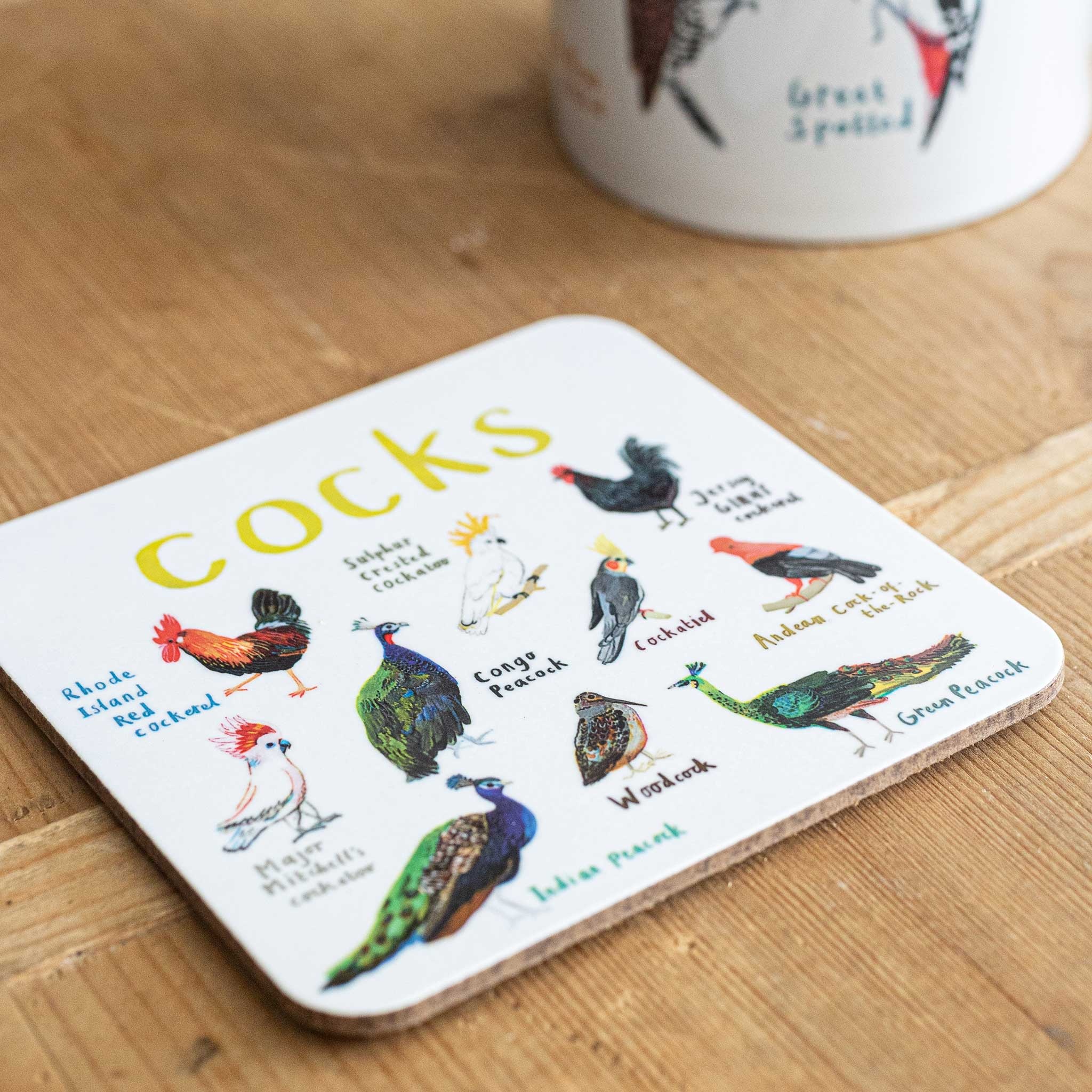 Sarah Edmonds Cocks Coaster