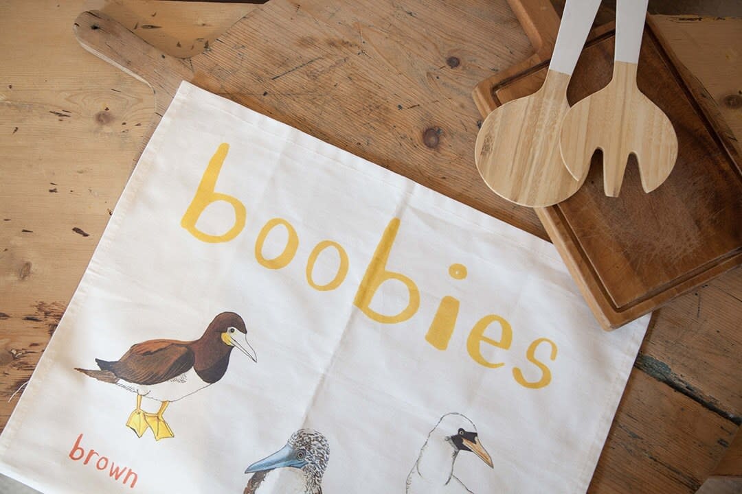 Sarah Edmonds Boobies Tea Towel