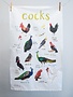 Sarah Edmonds Cocks Tea Towel