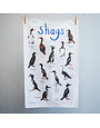 Sarah Edmonds Shags Tea Towel